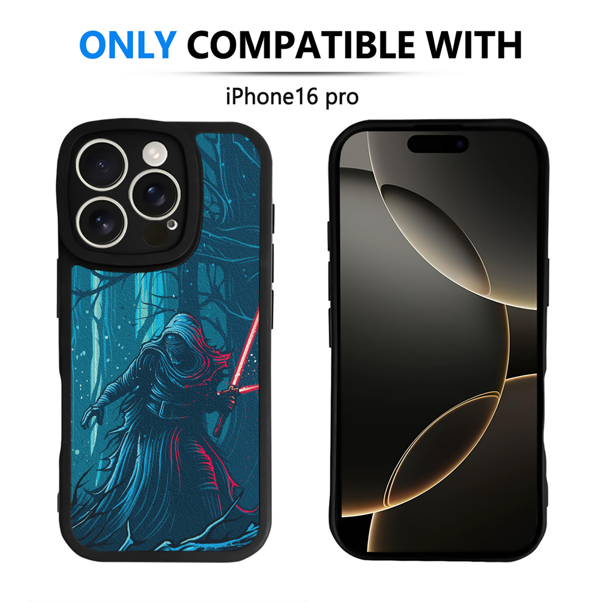 （画像用） スター・ウォーズ Star Wars 【iPhone 16シリーズ対応】シリコンスマホケース（レザー調） 材質：シリコン